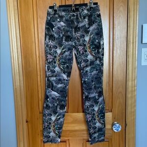 Floral Patterned Beautyfull Women's Jeans 28